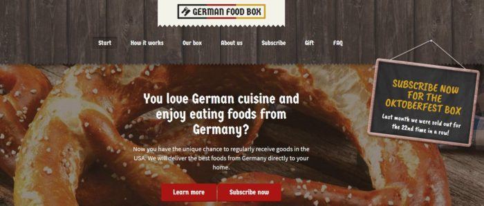German Food Box Banner