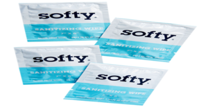 Softy Wipes - We needed a single solution for both cleaning and sanitizing hands, removing dirt and germs with the same wipe.
